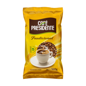 Café Presidente Tradicional Torrado e Moído Almofada 500g
